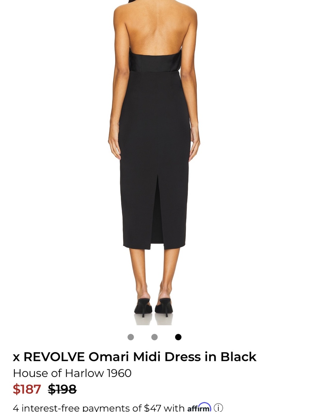House of Harlow 1960e × REVOLVE Omari Midi Dress in Black - Picture 7 of 7